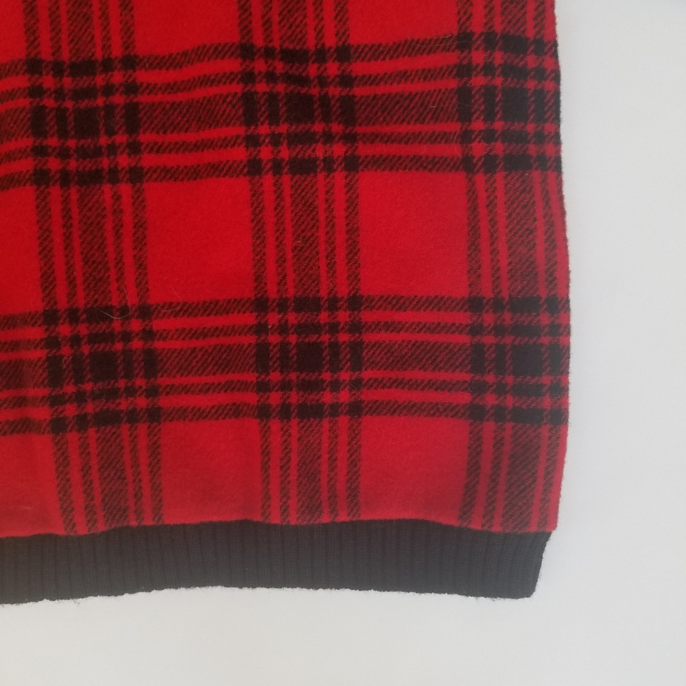 Pendleton Vintage Red Buffalo Plaid Wool Sweater - Picture 7 of 16